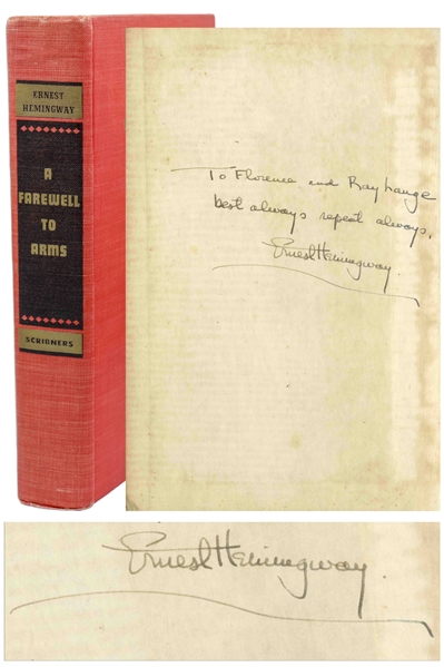 Ernest Hemingway Signed ''A Farewell to Arms''
